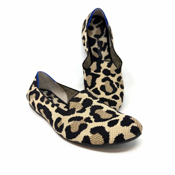 Rothy’s The Almond Loafer Desert Cat Leopard Print Size 10